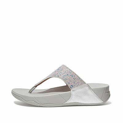 Fitflop Lulu Shimmer Toe-Post - Sandalen Damen - Silber (MPY520419)